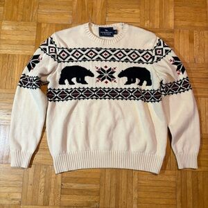 Vintage American Living Black Bear Sweater
